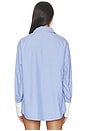 view 3 of 5 Lucinda Button Down Top in Blue Stripe