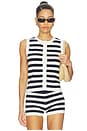 view 1 of 4 Eleanor Knit Top in Navy & White Stripe