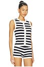 view 2 of 4 Eleanor Knit Top in Navy & White Stripe