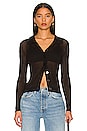 view 1 of 4 Kelsey Button Front Top in Black