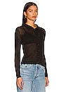view 2 of 4 Kelsey Button Front Top in Black