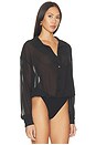 view 4 of 5 Gwynne Bodysuit in Black Chiffon