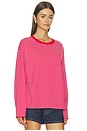 view 2 of 5 Lily Long Sleeve Top in White & Red Stripe