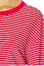 view 6 of 5 Lily Long Sleeve Top in White & Red Stripe