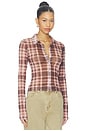 view 2 of 5 BODEN 탑 in Brown Plaid