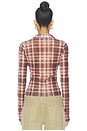 view 4 of 5 BODEN 탑 in Brown Plaid