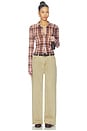 view 5 of 5 BODEN 탑 in Brown Plaid