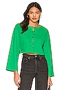 view 2 of 5 Mina Button Down Top in Green