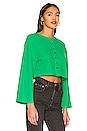 view 3 of 5 Mina Button Down Top in Green