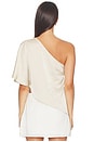 view 3 of 4 Odette Asymmetrical Top in Champagne