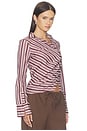 view 2 of 6 Top Charlotte in Brown Stripe