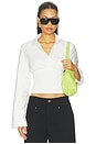 view 1 of 4 Amika Fitted Button Up Top in White