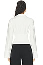 view 3 of 4 Amika Fitted Button Up Top in White