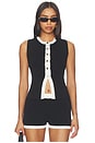 view 1 of 4 Jaya Knit Top in Black & White
