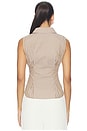 view 3 of 5 Bessie Top in Taupe Stripe