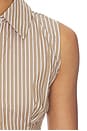 view 5 of 5 Bessie Top in Taupe Stripe