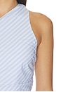 view 5 of 5 Malia Asymmetrical Top in Blue Stripe