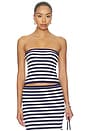 view 1 of 4 Jolene Strapless Top in Navy Stripe