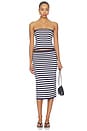 view 4 of 4 Jolene Strapless Top in Navy Stripe