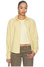 view 1 of 5 Julie Button Up Top in Yellow Stripe