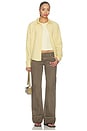 view 4 of 5 Julie Button Up Top in Yellow Stripe