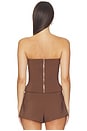 view 3 of 4 Harlem Strapless Top in Brown