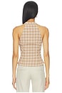 view 3 of 5 Karie Button Front Top in Brown Plaid