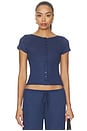 view 1 of 4 Romee Button Up Tee in Navy