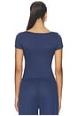 view 3 of 4 Romee Button Up Tee in Navy