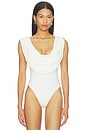 view 2 of 5 X Blake Evin Rian Drape Bodysuit in Ivory