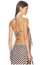 view 3 of 5 Jade Open Back Top in Black & Beige Stripe