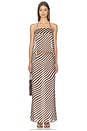 view 4 of 5 Jade Open Back Top in Black & Beige Stripe