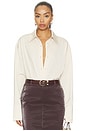 view 1 of 4 Emmaline Button Up Top in Champagne