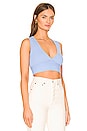 view 2 of 4 Mila V Neck Top in Powder Blue