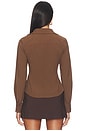 view 4 of 4 Millie Button Up Top in Brown