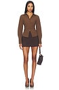 view 5 of 4 Millie Button Up Top in Brown
