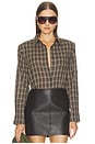 view 2 of 6 Ila Button Up Top in Brown Plaid