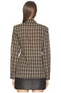 view 5 of 6 Ila Button Up Top in Brown Plaid