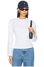 view 1 of 4 Riley Long Sleeve Top in White
