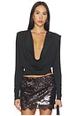 view 1 of 4 Emma Drape Front Top in Black