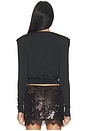 view 4 of 4 Emma Drape Front Top in Black