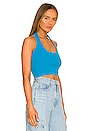 view 2 of 4 Quinn Ribbed Halter Top in Blue