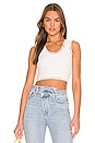 view 1 of 4 Reagan Ribbed Lace Tank Top in White