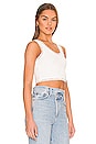 view 2 of 4 Reagan Ribbed Lace Tank Top in White