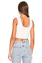 view 3 of 4 Reagan Ribbed Lace Tank Top in White