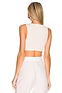 view 4 of 4 Reese Tie Front Top in White