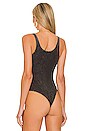 view 4 of 5 Micah Snap Button Bodysuit in Black Acid Wash