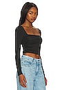 view 2 of 4 Sofia Square Neck Top in Black