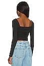 view 3 of 4 Sofia Square Neck Top in Black