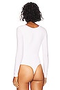 view 4 of 5 Malina Deep V Bodysuit in White